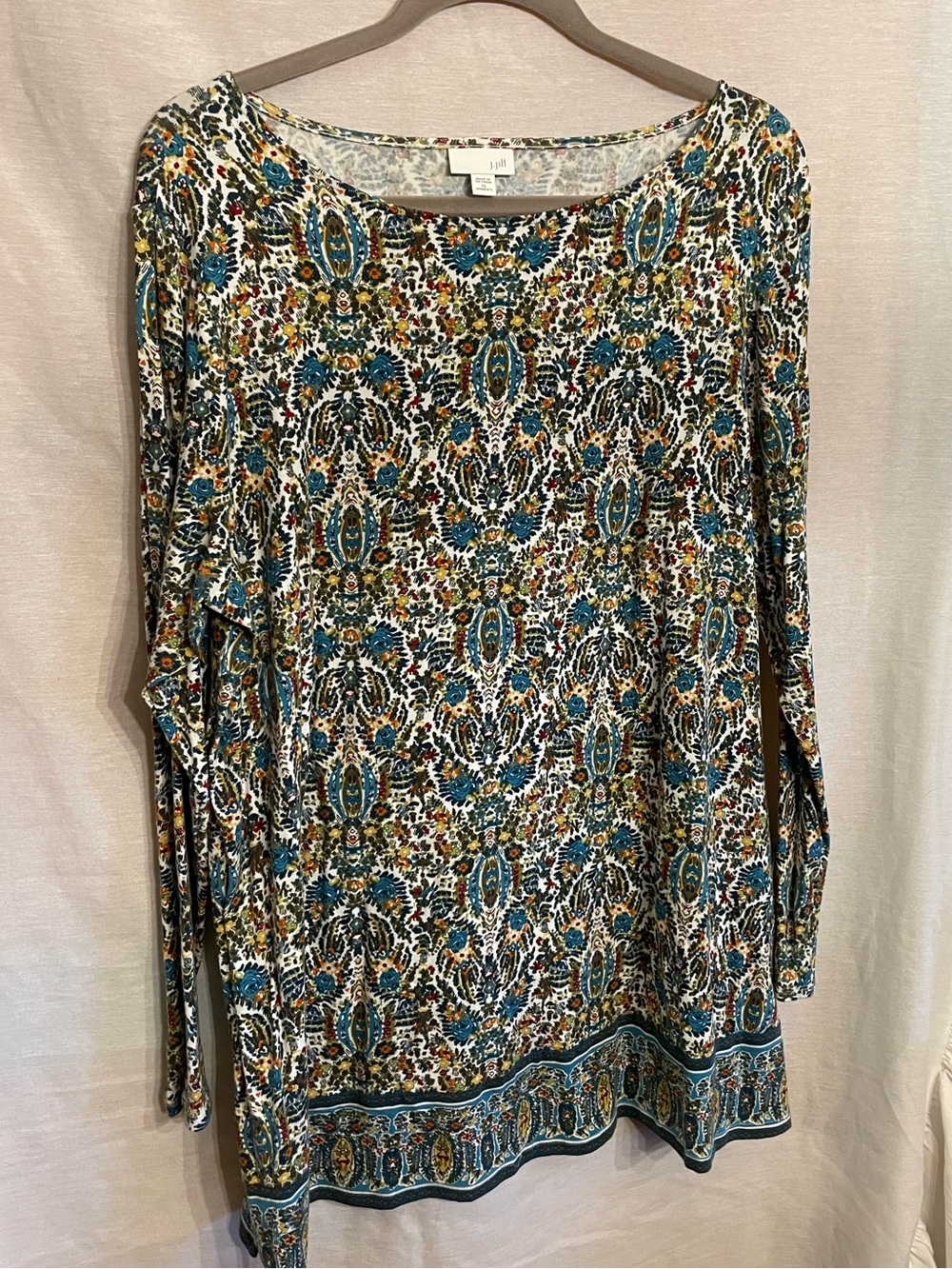 J. Jill Floral Print Long-Sleeve Tunic